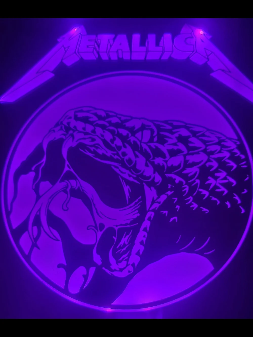 Neon Snake Reptile LED Sign - Pink